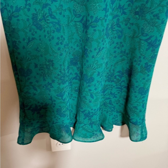 VTG 90s Floral Sleeveless Midi Dress Medium Empire Waist Mermaid Babydoll Fairy - Picture 6 of 8